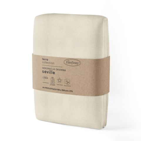 Zasłona 140x250 Seville 4 beżowa gotowa na przelotkach z tkaniny o naturalnym splocie Terra Collection Eurofirany Zasłona 140x250 Seville 4 beżowa gotowa na przelotkach z tkaniny o naturalnym splocie Terra Collection Eurofirany