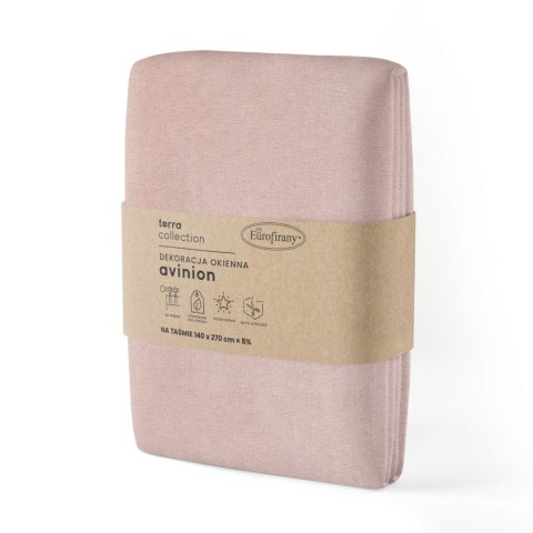 Zasłona 140x270 Avinion 2 pudrowa gotowa na taśmie z tkaniny płóciennym splocie Terra Collection Eurofirany Zasłona 140x270 Avinion 2 pudrowa gotowa na taśmie z tkaniny płóciennym splocie Terra Collection Eurofirany
