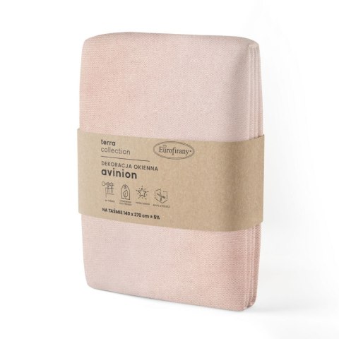 Zasłona 140x270 Avinion 3 pudrowa ciemna gotowa na taśmie z tkaniny o strukturze płótna Terra Collection Eurofirany Zasłona 140x270 Avinion 3 pudrowa ciemna gotowa na taśmie z tkaniny o strukturze płótna Terra Collection Eurofirany