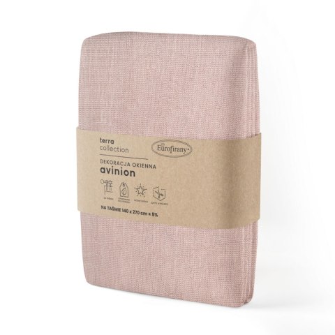 Zasłona 140x270 Avinion 4 pudrowa gotowa na taśmie z tkaniny o strukturze płótna Terra Collection Eurofirany Zasłona 140x270 Avinion 4 pudrowa gotowa na taśmie z tkaniny o strukturze płótna Terra Collection Eurofirany