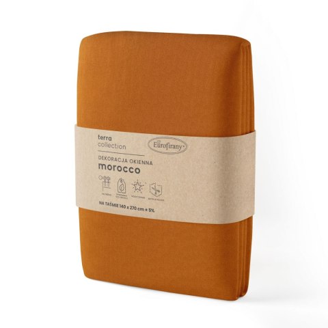Zasłona 140x270 Morocco 5 ceglasta gotowa na taśmie z miekkiej welurowej o drobnym splocie Terra Collection Eurofirany Zasłona 140x270 Morocco 5 ceglasta gotowa na taśmie z miekkiej welurowej o drobnym splocie Terra Collection Eurofirany