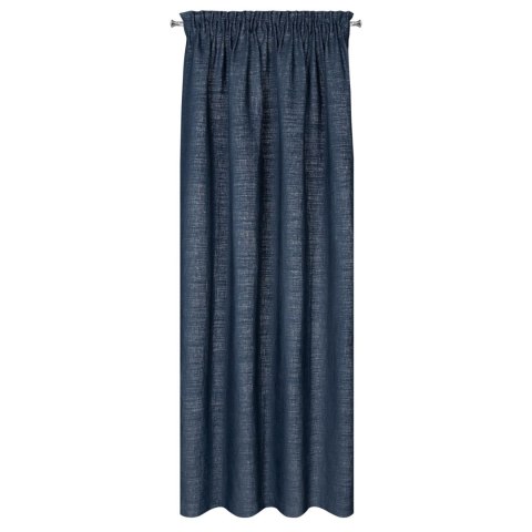 Zasłona 140x270 Palermo 1 granatowa gotowa na taśmie z miękkiej szenilowej tkaniny przetykanej srebrną nitką Terra Collection Eu Zasłona 140x270 Palermo 1 granatowa gotowa na taśmie z miękkiej szenilowej tkaniny przetykanej srebrną nitką Terra Collection Eu