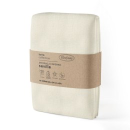 Zasłona 140x270 Seville 1 kremowa gotowa na taśmie z miękkiej tkaniny z efektem melanżu Terra Collection Eurofirany