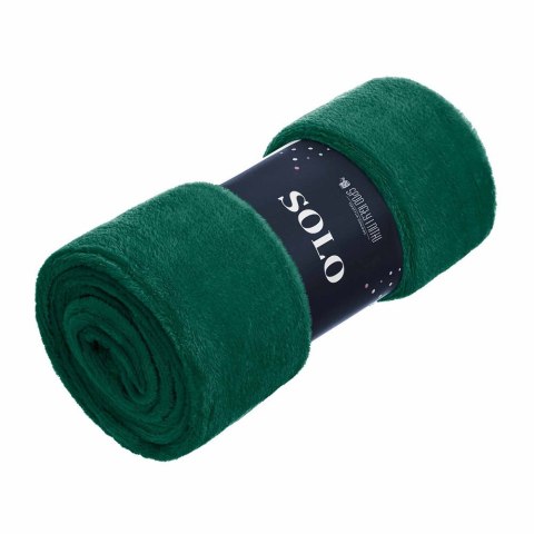 Koc narzuta z mikrofibry 150x200 Solo zielony butelkowy Koc narzuta z mikrofibry 150x200 Solo zielony butelkowy