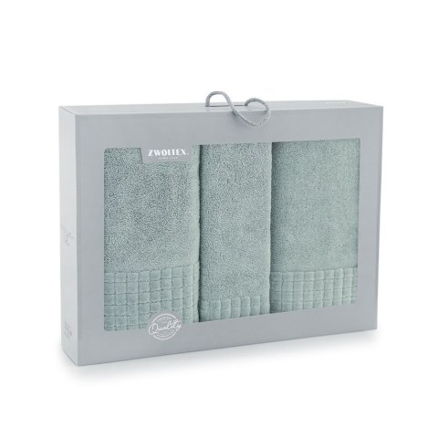 Komplet ręczników w pudełku 3 szt Paulo 3 AB Jasny grafit-K65-5902 ręczniki 30x50 50x100 70x140 Komplet ręczników w pudełku 3 szt Paulo 3 AB Jasny grafit-K65-5902 ręczniki 30x50 50x100 70x140