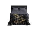 Narzuta dekoracyjna 170x210 King&Queen Król Królowa czarna złota szara K_59 112 Bedspread Narzuta dekoracyjna 170x210 King&Queen Król Królowa czarna złota szara K_59 112 Bedspread