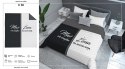 Narzuta dekoracyjna 170x210 Mąż Żona biała czarna szara K_58 112 Bedspread Narzuta dekoracyjna 170x210 Mąż Żona biała czarna szara K_58 112 Bedspread