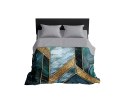 Narzuta dekoracyjna 170x210 turkusowa złota geometria K_61 112 Bedspread Narzuta dekoracyjna 170x210 turkusowa złota geometria K_61 112 Bedspread