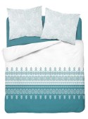 Pościel bawełniana 140x200 biała miętowa ornamenty z jedną poszewką 3777 B Bawełna 5 Pościel bawełniana 140x200 biała miętowa ornamenty z jedną poszewką 3777 B Bawełna 5
