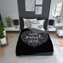 Pościel bawełniana 160x200 Home sweet Home serca czarna biała 3753 A Holland 78 Pościel bawełniana 160x200 Home sweet Home serca czarna biała 3753 A Holland 78