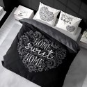 Pościel bawełniana 160x200 Home sweet Home serca czarna biała 3753 A Holland 78 Pościel bawełniana 160x200 Home sweet Home serca czarna biała 3753 A Holland 78