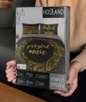 Pościel bawełniana 160x200 Przytul mnie czarna złota 3755 A Holland 78 Pościel bawełniana 160x200 Przytul mnie czarna złota 3755 A Holland 78