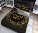 Pościel bawełniana 160x200 Przytul mnie czarna złota 3755 A Holland 78 Pościel bawełniana 160x200 Przytul mnie czarna złota 3755 A Holland 78