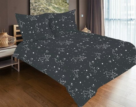 Pościel satynowa 160x200 czarna biała gwiazdozbiór zodiak SE-53A Exclusive 2 Pościel satynowa 160x200 czarna biała gwiazdozbiór zodiak SE-53A Exclusive 2