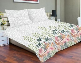 Pościel satynowa 160x200 szara kolorowa kwiaty SE-50A Exclusive 2