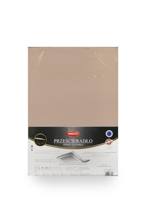 Prześcieradło jersey 90/100x190/200 z lycrą beżowe z gumką na wysoki materac 30 cm Jersey 2 Prześcieradło jersey 90/100x190/200 z lycrą beżowe z gumką na wysoki materac 30 cm Jersey 2