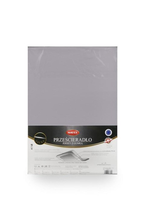 Prześcieradło jersey 90/100x190/200 z lycrą szare z gumką na wysoki materac 30 cm Jersey 2 Prześcieradło jersey 90/100x190/200 z lycrą szare z gumką na wysoki materac 30 cm Jersey 2