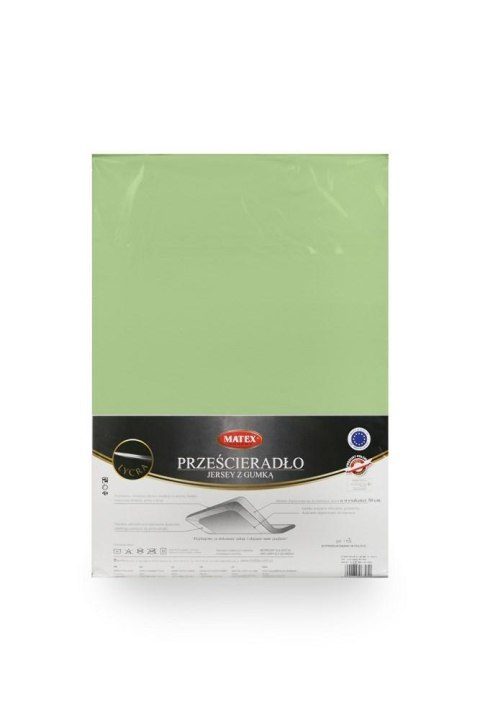 Prześcieradło jersey 90/100x190/200 z lycrą zielone z gumką na wysoki materac 30 cm Jersey 2 Prześcieradło jersey 90/100x190/200 z lycrą zielone z gumką na wysoki materac 30 cm Jersey 2