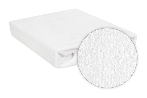 Prześcieradło nieprzemakalne 140x200 01 białe frotte z gumką podkład Prześcieradło nieprzemakalne 140x200 01 białe frotte z gumką podkład