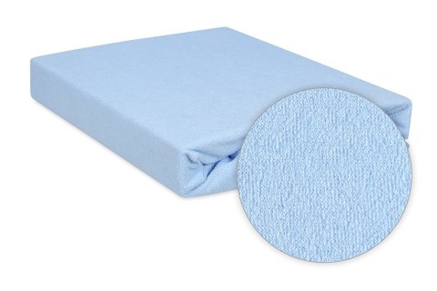 Prześcieradło nieprzemakalne 140x200 24 niebieskie frotte z gumką podkład Prześcieradło nieprzemakalne 140x200 24 niebieskie frotte z gumką podkład