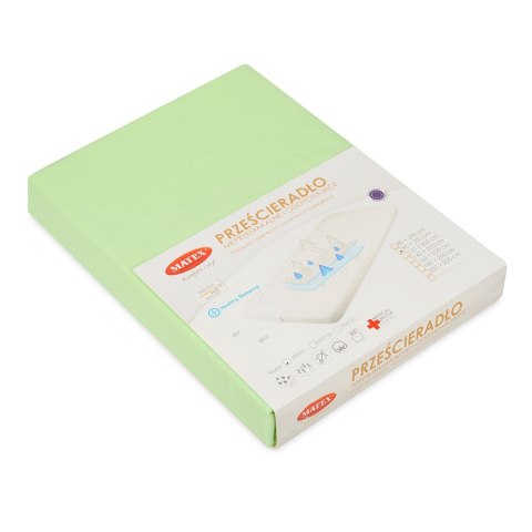 Prześcieradło nieprzemakalne 70x140 52 zielone jersey z gumką do łóżeczka dziecięce podkład Prześcieradło nieprzemakalne 70x140 52 zielone jersey z gumką do łóżeczka dziecięce podkład