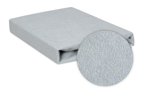 Prześcieradło nieprzemakalne 90x200 42 szare frotte z gumką podkład Prześcieradło nieprzemakalne 90x200 42 szare frotte z gumką podkład