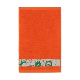 Ręcznik 70x130 Slames zwierzątka Oranż-K17-5195 pomarańczowy frotte bawełniany dziecięcy