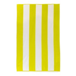 Ręcznik plażowy 100x160 Neon seledynowy biały pasy bawełniany frotte plaża 2 Zwoltex