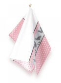 Ścierka kuchenna 50x70 Folk w pudełku kogut różowa na prezent 8639/1 Ścierka kuchenna 50x70 Folk w pudełku kogut różowa na prezent 8639/1
