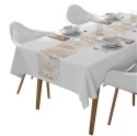Bieżnik obrus 45x140 biały beżowy liście 4138 A Panama 98 Bieżnik obrus 45x140 biały beżowy liście 4138 A Panama 98