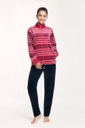 Dres damski 305 XXXL bordowy w paski welurowy Dres damski 305 XXXL bordowy w paski welurowy
