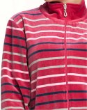 Dres damski 305 XL bordowy w paski welurowy Dres damski 305 XL bordowy w paski welurowy