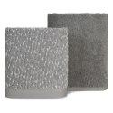 Komplet ręczników 2 szt. Tamina srebrny stalowy 50x90 70x140 550 g/m2 Eurofirany Komplet ręczników 2 szt. Tamina srebrny stalowy 50x90 70x140 550 g/m2 Eurofirany