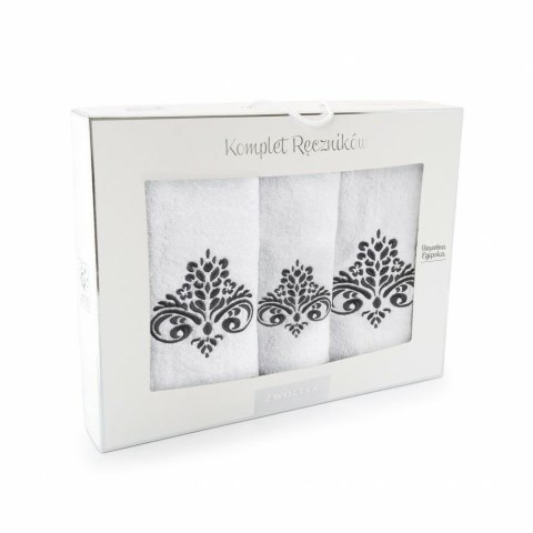 Komplet ręczników 3 szt. Sułtan biały ornament 8462/k11 w pudełku Zwoltex Komplet ręczników 3 szt. Sułtan biały ornament 8462/k11 w pudełku Zwoltex