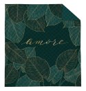 Narzuta dekoracyjna 170x210 Amore liście zielona ciemna złota K_63 112 Bedspread Narzuta dekoracyjna 170x210 Amore liście zielona ciemna złota K_63 112 Bedspread