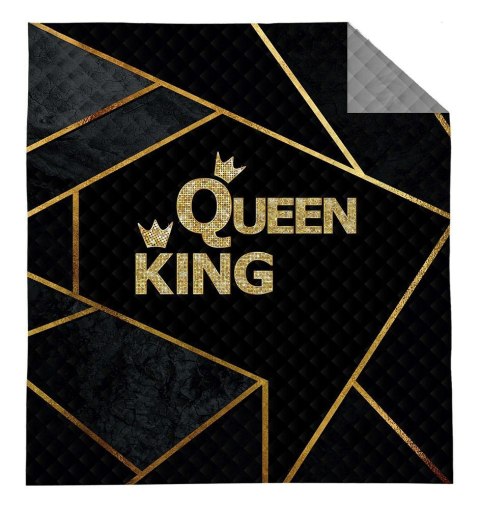 Narzuta dekoracyjna 170x210 Queen King czarna złota szara K_62 112 Bedspread Narzuta dekoracyjna 170x210 Queen King czarna złota szara K_62 112 Bedspread