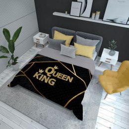Narzuta dekoracyjna 170x210 Queen King czarna złota szara K_62 112 Bedspread