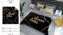 Narzuta dekoracyjna 170x210 Queen King czarna złota szara K_62 112 Bedspread Narzuta dekoracyjna 170x210 Queen King czarna złota szara K_62 112 Bedspread