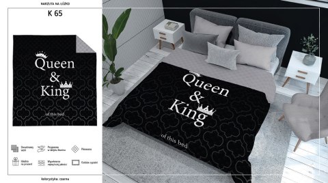 Narzuta dekoracyjna 170x210 Queen&King czarna biała szara K_65 112 Bedspread Narzuta dekoracyjna 170x210 Queen&King czarna biała szara K_65 112 Bedspread