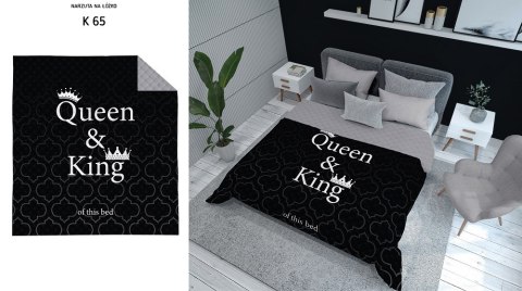 Narzuta dekoracyjna 170x210 Queen&King czarna biała szara K_65 112 Bedspread Narzuta dekoracyjna 170x210 Queen&King czarna biała szara K_65 112 Bedspread
