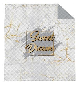 Narzuta dekoracyjna 170x210 Sweet Dreams biała złota szara marmur K_57 112 Bedspread