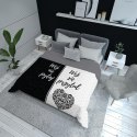 Narzuta dekoracyjna 170x210 Weź nie pytaj Weź się przytul biała czarna szara K_64 112 Bedspread Narzuta dekoracyjna 170x210 Weź nie pytaj Weź się przytul biała czarna szara K_64 112 Bedspread