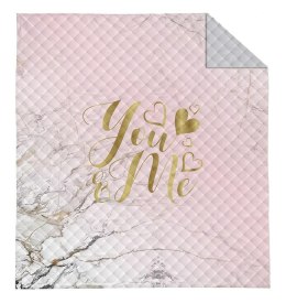 Narzuta dekoracyjna 220x240 You&Me różowa pudrowa złota K_68 112 Bedspread