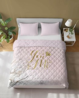 Narzuta dekoracyjna 220x240 You&Me różowa pudrowa złota K_68 112 Bedspread