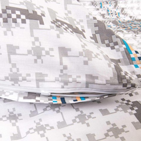 Pościel bawełniana 140x200 szara krata pepitka 71470/1 Cottonlove 6 Pościel bawełniana 140x200 szara krata pepitka 71470/1 Cottonlove 6