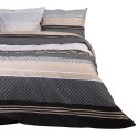 Pościel bawełniana 160x200 Zigo Beige beżowa czarna geometria pasy Cottonlove Exclusive 5