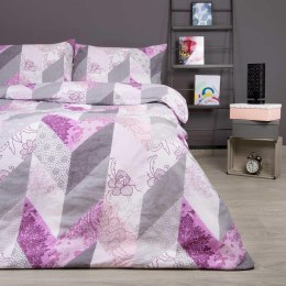 Pościel bawełniana 220x200 fioletowa wrzosowa geometria 71468/1 Cottonlove 6