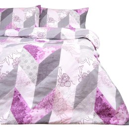 Pościel bawełniana 220x200 fioletowa wrzosowa geometria 71468/1 Cottonlove 6