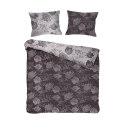 Pościel bawełniana 220x200 flory antracytowa kwiatki żakardowa Cottonlove Jacquard