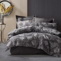 Pościel bawełniana 220x200 flory grafitowa liście żakardowa Cottonlove Jacquard Pościel bawełniana 220x200 flory grafitowa liście żakardowa Cottonlove Jacquard